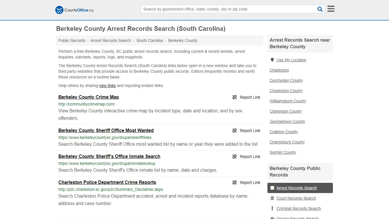 Arrest Records Search - Berkeley County, SC (Arrests ...